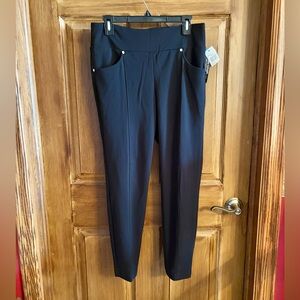 Soho Apparel Black Straight Leg Ponte Pull-On Pants